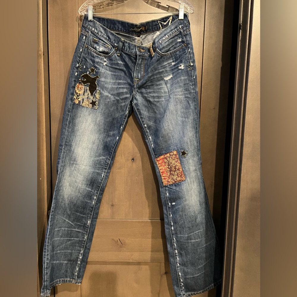 Lucky Brand Zoe Bootcut 12 patchwork